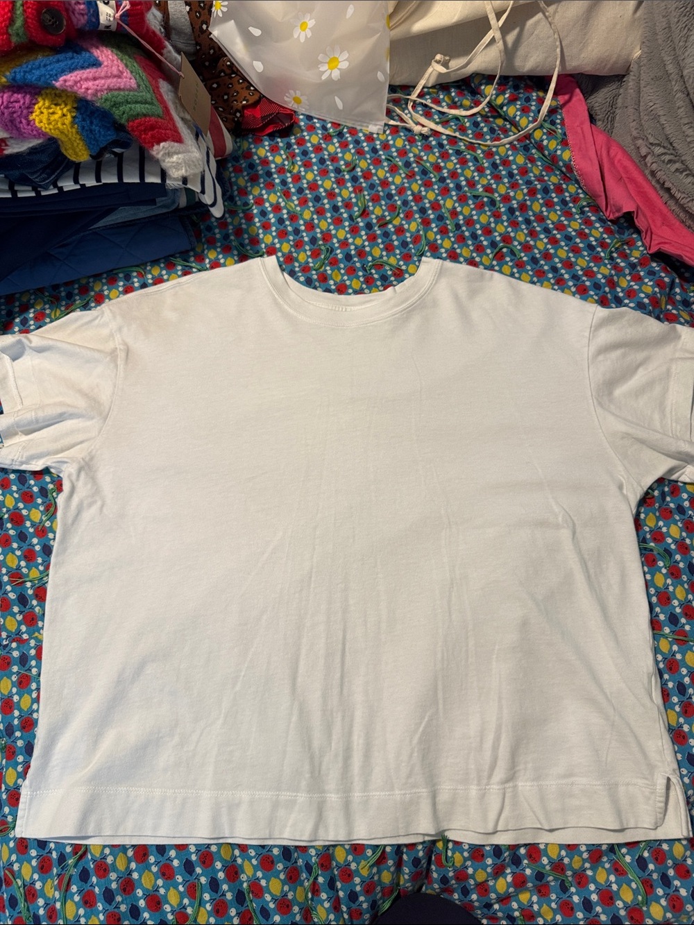 EUC Old Navy White Boxy Tee - XL